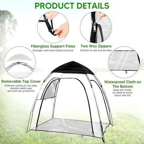 خيمة رياضية، كبسولات طقس شفافة مقاومة للماء - كبيرة من 2 إلى 3 أشخاص - خيمة خارجية ذات رؤية واضحة مع غطاء علوي قابل للإزالة وأرضية محكمة الغلق، مأوى لجميع الأحوال الجوية لمشاهدة الأحداث الرياضية والتخييم وصيد الأسماك in Kuwait