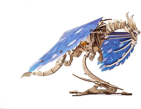 أحجية UGEARS Windstorm Dragon ثلاثية الأبعاد - ألغاز خشبية ثلاثية الأبعاد ذاتية التجميع للبالغين والأطفال - مجموعة نماذج خشبية ألغاز تنين ثلاثية الأبعاد واقعية مع محرك شريط مطاطي - لعبة ألغاز خشبية مقطوعة بالليزر in Saudi Arabia