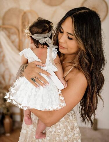 Baby Girl Lace Romper Dress Butterfly Tutu Dress Boho Newborn Tulle Dress 1st Birthday Cake Smash Photoshoot Outfit in Saudi Arabia