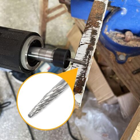 مجموعة نتوءات كربيد WSOOX مكونة من 10 قطع نتوءات دوارة ذات أشكال مختلفة بساق 1/8 بوصة لمعظم المطحنة الدوارة للاستخدام اليومي للنحت والتلميع والنقش. in Kuwait