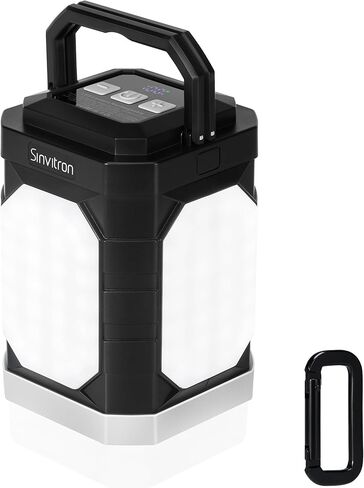 Sinvitron LED Camping Lantern,30000mAh Power Bank,Rechargeable Lantern1000LM, Up to 350H Running,3 Light Modes,Waterproof Tent Lights for Camping Essential, Lanterns for Power Outages,Hurricane,Hiking in Kuwait