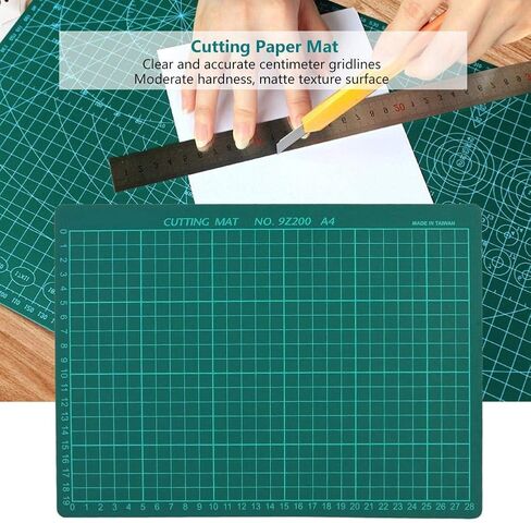 Cutting Mat, Stationary A3 Cutting Mat with Anti-Skid Design Cutting(A4 Single-Sided Green) in Kuwait