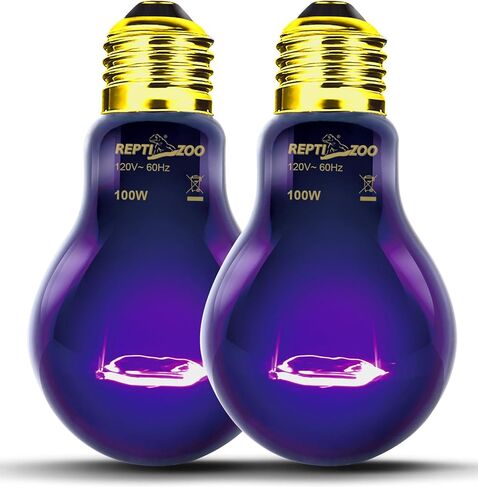 حديقة حيوان repti 2pack مصباح الحرارة الزواحف 100 واط لمبة الحرارة الليلية الزواحف مصباح الحرارة الليلي بدون الأشعة فوق البنفسجية للسلحفاة الملتحية التنين أبو بريص السحلية والثعبان e26 / e27 الأرجواني in Saudi Arabia