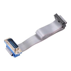 uxcell IDC Wire Flat Ribbon Cable DB15 Male to FC-16 Female Connector 2.54mm Pitch 20cm Length