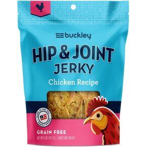 Buckley Functional Healthy Hip And Joint Dog Jerky Treats, Chicken, 5 Ounce(Packaging May Vary)