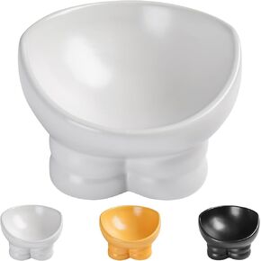 Tilted Cat Food Bowl -Elevated Cat Bowl, Whisker Friendly, Anti Vomiting,Pet Feeding Bowl for Cat
