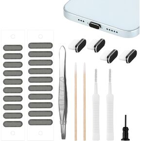 USB C Dust Plug, USB C Plug Cover with Phone Speaker Cover Kit, USB C Port Cleaner, Type C Cover Cap for All Devices with Type-C Charging Port in Saudi Arabia