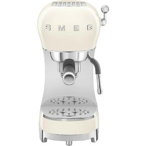 Smeg Manual Espresso Machine with Steam Wand, 15 Bars of Pressure, Stainless Steel Porta Filter, Passive Cup Warmer, User Friendly Controls, and Measuring Scoop Tamper Made in Italy (Pastel Pink)