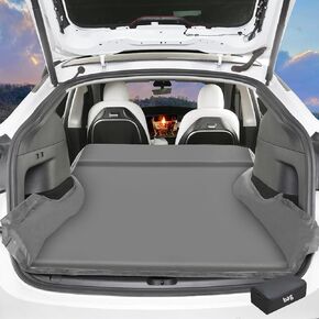 Self Inflating Sleeping Pad for Tesla Model Y 2024-2020 Memory Foam Portable Camping Mattress Car Camping Mattress Bed for Model Y Chamois Surface for All Season