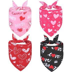 PUPTECK Dog Halloween Bandanas 4pcs - Soft Costumes Pet Triangle Bibs Scarf, Pet Accessories for Small Medium Large Dog Cat Boy Girl
