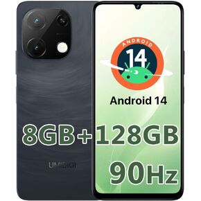 هاتف UMIDIGI G9T، هاتف ذكي يعمل بنظام Android 14 مفتوح، شاشة 6.75 بوصة HD + 90 هرتز، بطارية 5000 مللي أمبير في الساعة، شحن سريع 18 وات، 8(4+4)+128 جيجابايت/1 تيرابايت TF، كاميرا 13 ميجابكسل، فتح القفل ببصمة الإصبع والوجه بتقنية الذكاء الاصطناعي، شريحة اتص