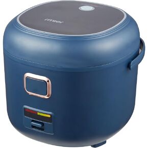 12V/24V Mini Rice Cooker, 2L Portable Travel Rice Cooker For Car/Truck, Small Rice Cooker with Steam Tray, Cooking Heating and Keeping Warm Function(Blue)