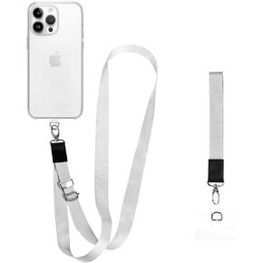 Phone Lanyard Crossbody Strap Wrist Strap 1 Pack Cell Phone Chain Anti-Theft Neck Phone Holder Wrist Strap & Crossbody Phone Case with Detachable Phone Strap Accessories(Black)