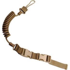 Tactical Pistol Lanyard 3 Colors Pistol Retention Lanyard for Military Police Law Enforcement Security Spring Strap Anti-Loss Elastic Pistol Coil Lanyard with Detachable Buckle for Belt MOLLE Backpack