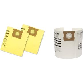 Shop-Vac 9067133, High-Efficiency Disposable Collection Filter Bags, Fits 5-8 Gallon Tanks, Yellow, Vacuum Filter Bags, Dry Pick Up Only, (2 Pack)