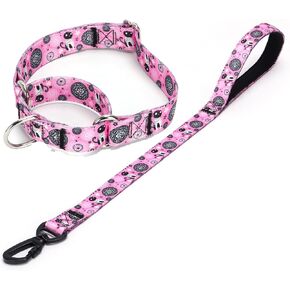 Martingale Collar and Leash Set, Premium No Slip Martingale Collar for Dogs Medium Large, Girl Dog Collars Training (NO23, M) in Kuwait