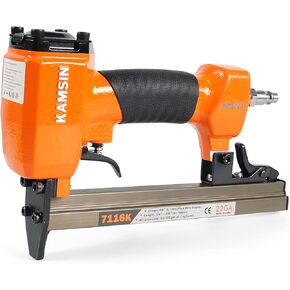 22 Gauge KN7116 Pneumatic Upholstery Staple Gun, 71 Series 3/8" Crown Upholstery Stapler, Air Staple Gun for Upholstery, Furniture and Woodworking