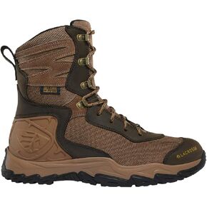 LaCrosse Windrose 8" Hunting Boots for Men - Nubuck Leather Upper, Dry-Core Lining, DuraFit Heel Cup, EVA Midsole, Windrose Outsole, Brown - 10.5 M