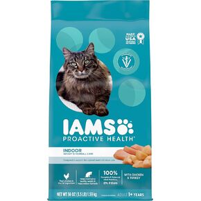 Iams Proactive Health Indoor Weight & Hairball Care Adult Dry Cat Food with Chicken & Turkey, 3.5 lb. Bag