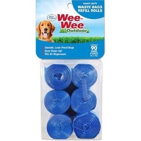 Four Paws Wee-Wee Outdoor Heavy Duty Dog Waste Bags Refill Rolls 90 Count