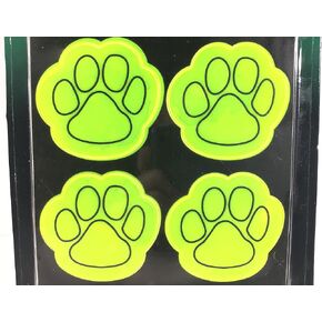 Reflective High Visibility Safety Stickers - Paws Pack of 8