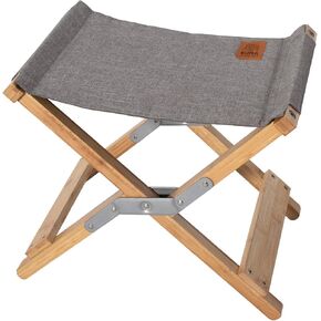 Kuma Outdoor Gear Yoho Bamboo Stool, Ultimate Portable Luxury Outdoor Camping Stool for Glamping, Sports & Outdoor Adventures (Heather Grey)