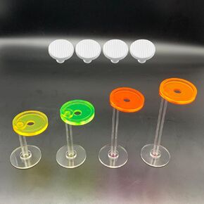 4 Pack Single frag Plugs to Hold Coral frag with 4 pcs T-Shaped Coral Bases