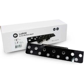 رف مغناطيسي كبير Slimline أسود مكون من 13 فتحة مع قفل Frag | حامل سدادات أكريليك للشعاب المرجانية لحوض السمك (مغناطيس زجاجي 1/2 بوصة) in Kuwait