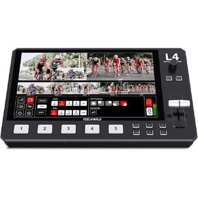 FEELWORLD L4 Multi-camera 5 chanel HD Video Mixer Switcher 10.1 inch Touch Screen 4 HDMI one SDI Input USB3.0 Output Fast Streaming in Diverse Way