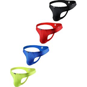 IKINGSKY Men's Shining Thong Underwear Soft Stretch T-back Mens Underwear Sexy Low Rise Under Panties in Kuwait