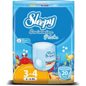 Swim Diapers, Swim Pants for Little Swimmers Size 4-5(15-40 LBS, Count- 17 PCs), Disposable Diaper for Splashers