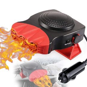Portable Car Heater Fan 12v Modes 150w Windshield Defroster Automobile Heater Warmer Vehicle Demister Fast 2 in 1 Heating Cooling Dryer Auto 360-degree Rotation Heater Fan
