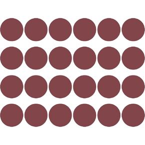 24 Count Sheet - 1" Round Adhesive Match Striker Paper Stickers | 1 inch Circle Replacement Stryker Stricker for Safety Matches | Peel & Stick Flint Lighter Dot Pad (Black)