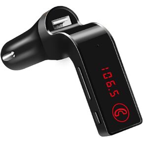 4-in-1 Car Kit MP3 Player Hands Free Wireless Bluetooth FM Transmitter G7 + AUX Modulator SD USB LCD Car Accessories Black