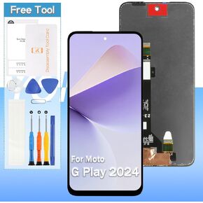 Screen Replacement for Motorola Moto G Play 2024 6.5 inch LCD Display Touch Digitizer Assembly(Not for G Play 2023/2021)