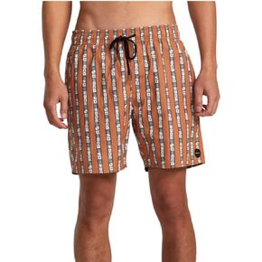 RVCA Mens Elastic Waist Swim Trunk
