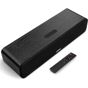 Saiyin Sound Bar for Smart TV, 40W Wooden TV Soundbar Speaker Compatible with Fire TV Remote, Home Theater Surround Sound System for TV with Bluetooth/ARC/Optical/AUX, Wall-mountable.