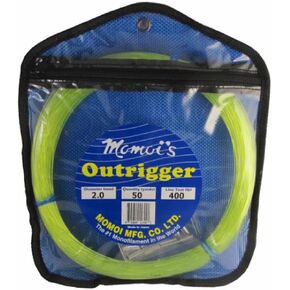 Momoi Outrigger Monofilament Rigging Kit - 400 lbs. Line Test - Hi-Vis Yellow