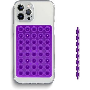 Silicone Suction Cup Phone Case Mount Double Sided, Phone Accessories Hands-Free Strong Grip Holder for Selfies and Videos, Silicon Phone Stand for iPhone and Android Light Pink, iphone sticky grip