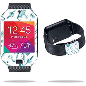 MightySkins Skin Compatible with Samsung Galaxy Gear 2 Neo Watch – Teal Lures | Protective, Durable, and Unique Vinyl Decal wrap Cover | Easy to Apply, Remove, and Change Styles | Made in The USA