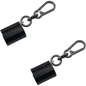 Luya Rod Hanger Wearable Cylindrical Square Clip Opening 3cm Portable Aluminium Suspension Fishing Rod Tool Multi Clip Fishing Rod Organiser Fly Rod Clip Tackle Accessory Black
