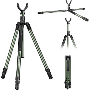 Manbily Shooting Tripods, Shooting Sticks for Hunting, 73" Aluminum Hunting Tripod with 360° U-Shaped Shooting Rests Head