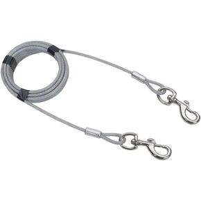 Coastal Pet Titan Giant Cable Dog Tie Out - Heavy-Duty Dog Tie Out Cable - Cable Tie Out for Dogs up to 150 lbs - Rust-Resistant Pet Tie Out Cable - Quality Dog Supplies - 10'