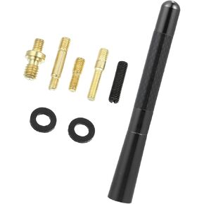 ACROPIX 1 Set 12cm 4.7 Inch Universal Car AM FM Radio Signal Antenna Mast for for Jeep for Dodge for Ram for Ford for Toyota Carbon Fiber Pattern Black Car Parts