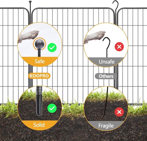KOOPRO Dog Playpen Indoor, Dog Fence Outdoor for Yard 40" Height Heavy Duty Metal Puppy Play Pen Rustproof with Doors for Small/Medium/Large Dogs Portable Exercise Pet Fence for RV Camping, 8 Panels in Saudi Arabia