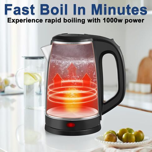 DEZIN Electric Kettle Upgraded, BPA Free 2.5L Stainless Steel Tea Kettle, Fast Boil Water Warmer with Auto Shut Off and Boil Dry Protection Tech for Coffee, Tea, Beverages in Kuwait