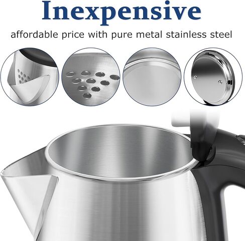 DEZIN Electric Kettle Upgraded, BPA Free 2.5L Stainless Steel Tea Kettle, Fast Boil Water Warmer with Auto Shut Off and Boil Dry Protection Tech for Coffee, Tea, Beverages in Kuwait