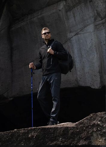 TRAILSIDE SUPPLY CO. Men's Softshell Fleece-Lined Jackets/Winter Outdoor Coats/Windbreaker/Medium-Weight Water-Repellent in Kuwait