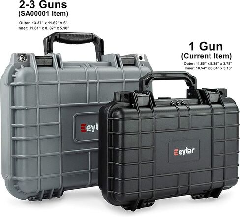 Eylar Tactical Hard Gun Case Water & Shock Proof With Foam TSA Approved 11.6 Inch 8.3 Inch 3.8 Inch in Kuwait