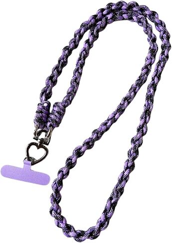 1Pcs Bohemian Style Braided Flower Cell Phone Lanyard Handmade Braided Crossbody Bag Lanyard Shoulder Neck Lanyard in Saudi Arabia